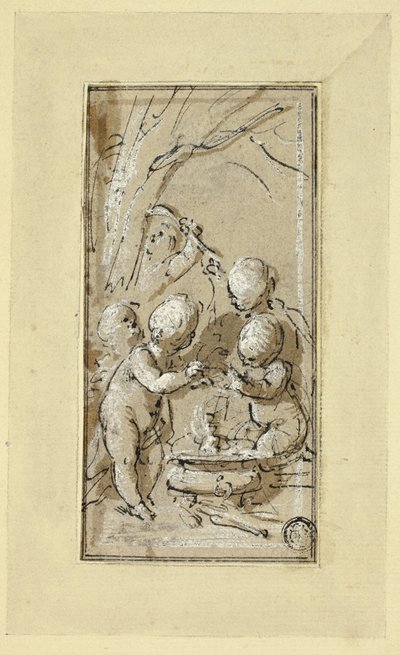 Allegorie van de Winter door Jacob de Wit
