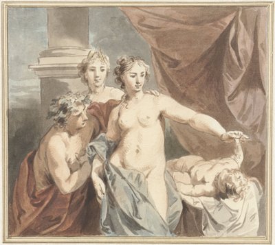 Ceres, Venus, Bacchus en slapende Amor door Jacob de Wit