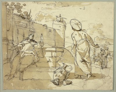 Christus en de Vrouw van Samaria door Jacob de Wit
