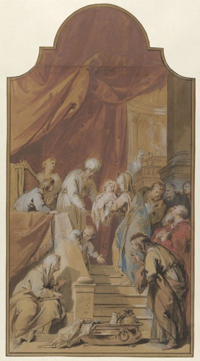 De Opdracht in de tempel door Jacob de Wit