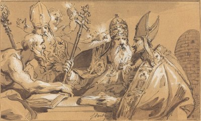 De vier kerkvaders door Jacob de Wit