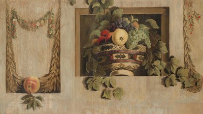 Stilleven met fruit en bloemenkransen door Jacob van Campen