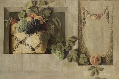 Stilleven met fruit en bloemenkransen door Jacob van Campen