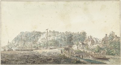 De sluis bij de Grebbe tussen Rhenen en Wageningen door Jacob van Liender