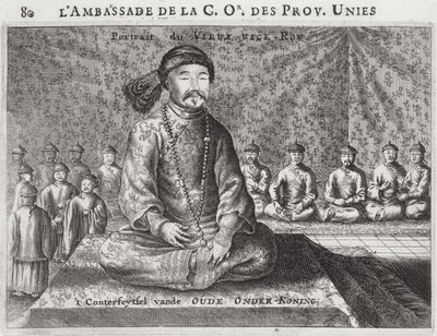 Portret van de Oude Onderkoning, uit een verslag van een Nederlandse Ambassade naar China, 1665 door Jacob van Meurs
