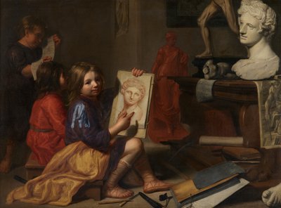 Het atelier van de kunstenaar door Jacob van Oost