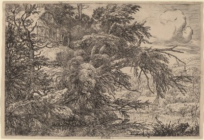 Huisje op een Heuvel door Jacob van Ruisdael