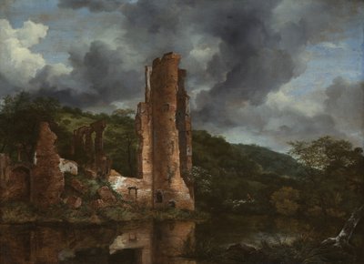 Landschap met de Ruïnes van het Kasteel van Egmond, 1650-55 door Jacob van Ruisdael