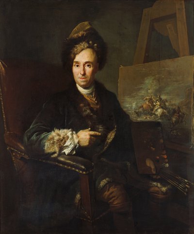 De slagveldkunstenaar Ignace-Jacques Parrocel door Jacob van Schuppen