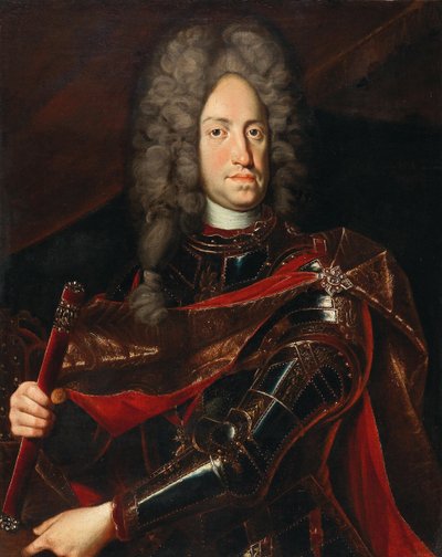 Portret van Karel VI 1685-1740, Heilige Roomse Keizer door Jacob van Schuppen