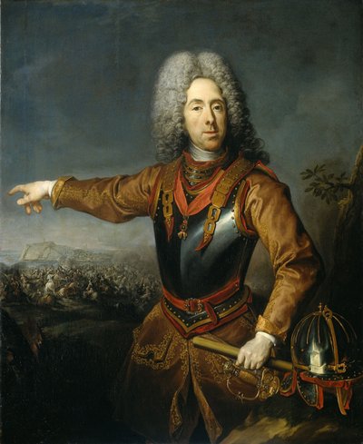 Portret van Prins Eugenius van Savoye 1663-1736, 1718 door Jacob van Schuppen