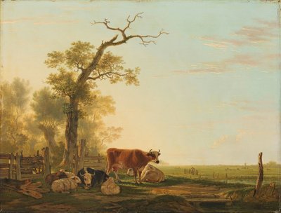 Weidelandschap met Dieren door Jacob van Strij