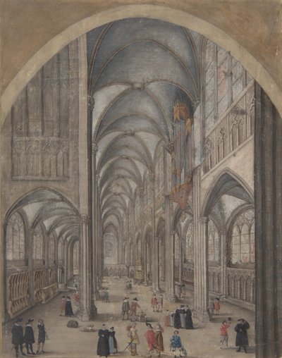 Interieur van de Kathedraal van Straatsburg door Jacob van der Heyden.
