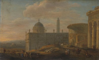 Italiaans stadsgezicht door Jacob van der Ulft