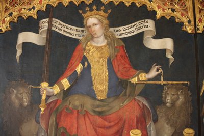 Giustizia tussen de aartsengelen Gabriël en Michaël door Jacobello del Fiore