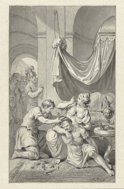 Samson en Delila door Jacobus Buys