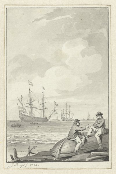 Zeegezicht door Jacobus Buys