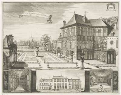 Gezicht op het Rubenshuis te Antwerpen door Jacobus Harrewijn