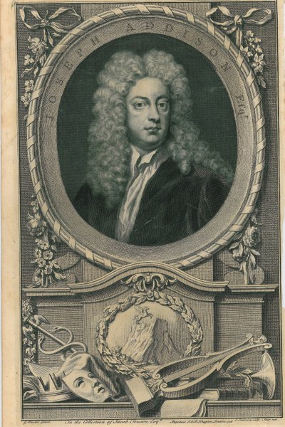 Joseph Addison door Jacobus Houbracken
