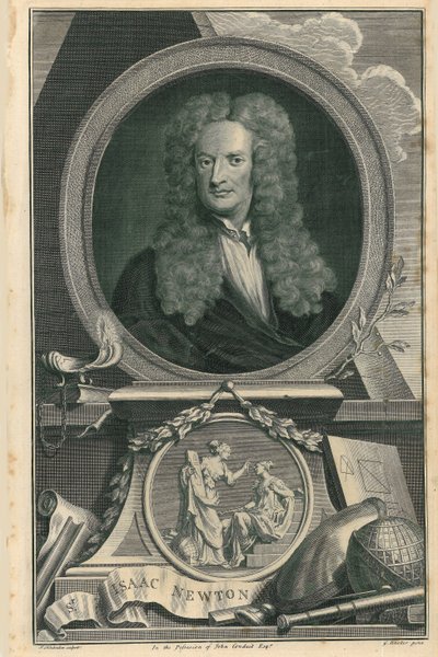 Sir Isaac Newton door Jacobus Houbracken