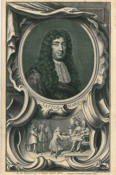 George Savile, Markies van Halifax door Jacobus Houbraken