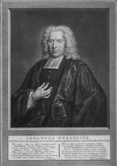 Johann Wessel, ca. 1740s door Jacobus Houbraken