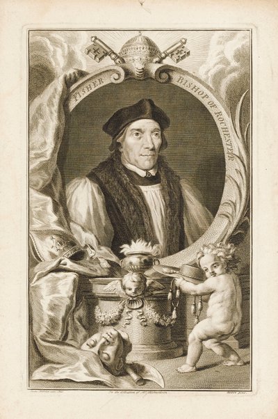 John Fisher, Bisschop van Rochester, c.1760 door Jacobus Houbraken