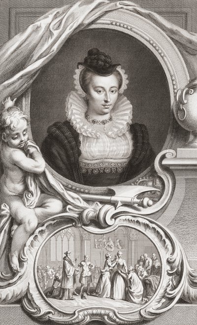 Maria, Koningin van Schotland door Jacobus Houbraken