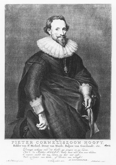 Pieter Corneliszoon Hooft door Jacobus Houbraken