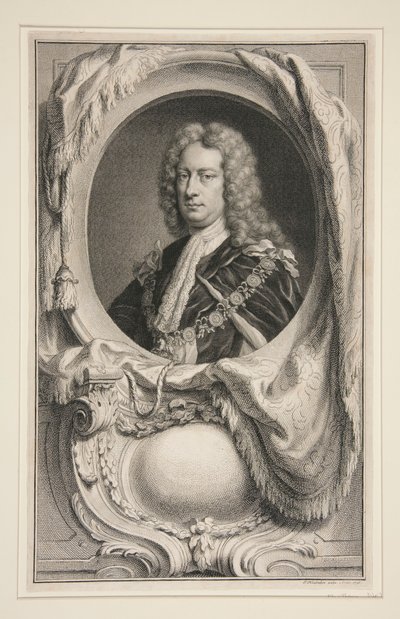 Portret door Jacobus Houbraken
