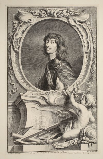 Portret van Algernon Percy, Graaf van Northumberland, illustratie uit 
