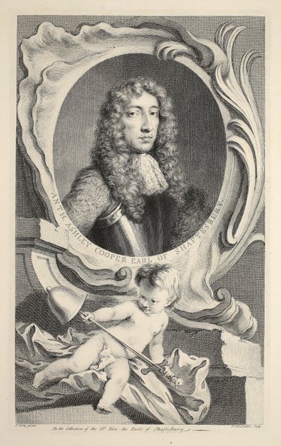 Portret van Anthony Ashley Cooper, graaf van Shaftesbury, illustratie uit 
