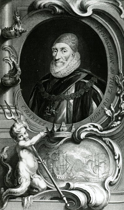 Portret van Charles Howard, Graaf van Nottingham, illustratie uit 