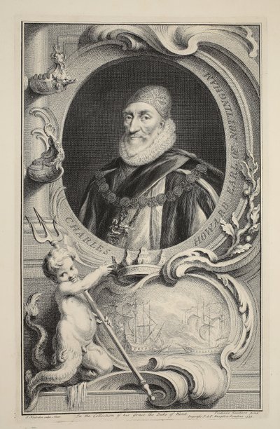 Portret van Charles Howard, graaf van Nottingham, illustratie uit 
