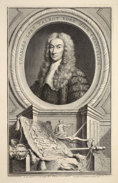 Portret van Charles, Lord Talbot, illustratie uit 