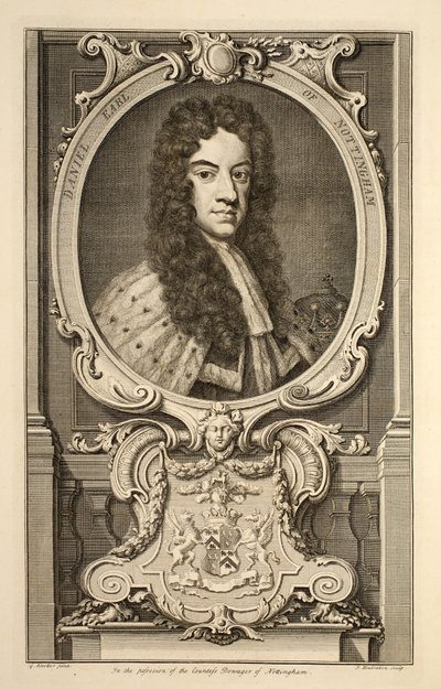 Portret van Daniel, Graaf van Nottingham, illustratie uit 