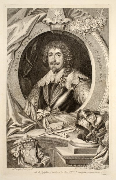 Portret van Edward Sackville, illustratie uit 