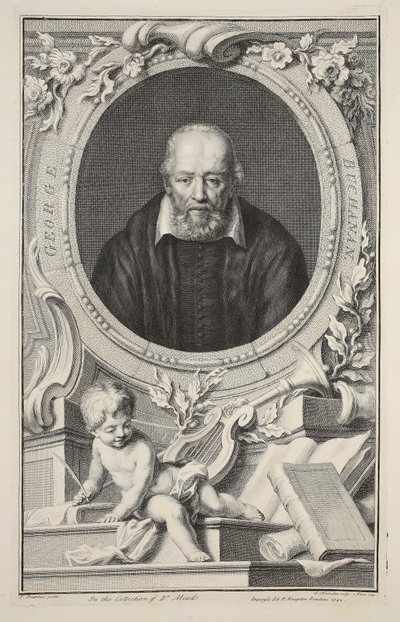 Portret van George Buchanan, naar Frans Pourbus, illustratie uit 
