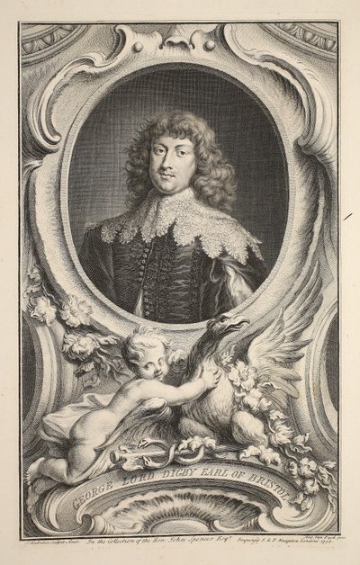 Portret van George, Lord Digby, Graaf van Bristol, illustratie uit 