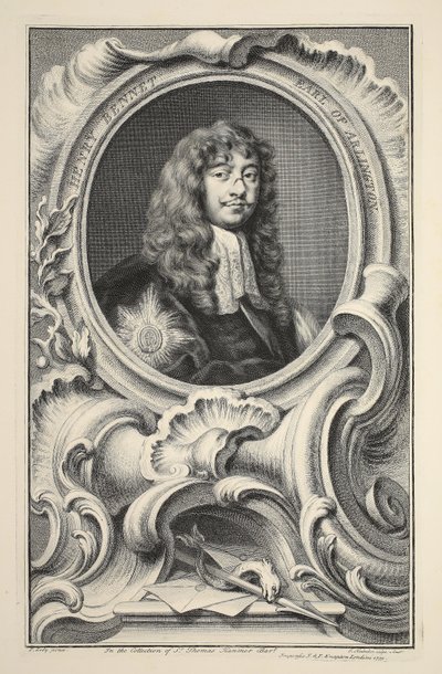 Portret van Henry Bennet, graaf van Arlington, illustratie uit 
