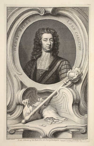 Portret van Henry Boyle, Lord Carleton, illustratie uit 