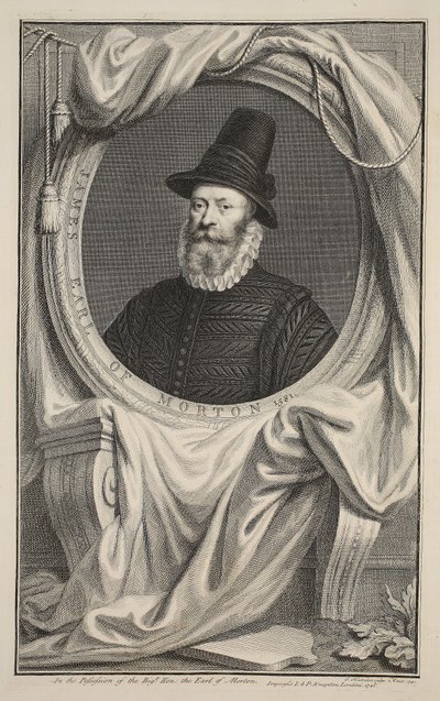 Portret van James, Graaf van Morton, illustratie uit 