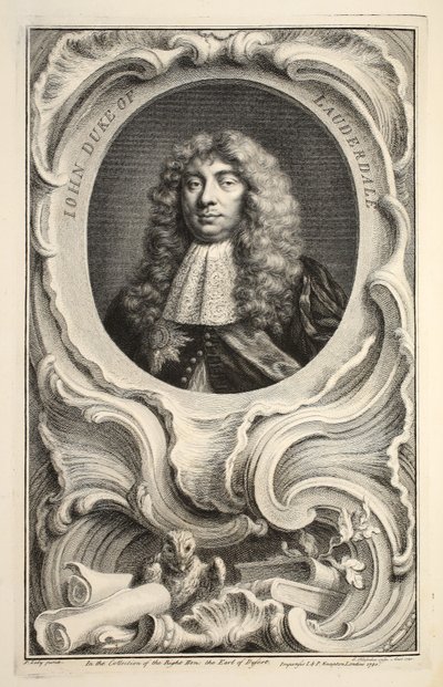 Portret van John, Hertog van Lauderdale, illustratie uit 