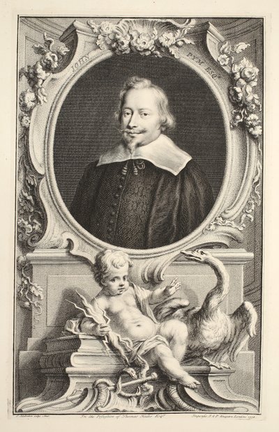 Portret van John Pym, illustratie uit 