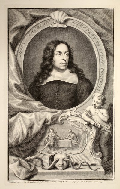 Portret van John Thurlow, illustratie uit 