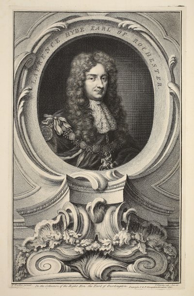 Portret van Laurence Hyde, graaf van Rochester, illustratie uit 