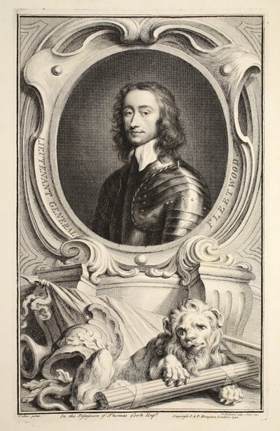 Portret van Lt Generaal Fleetwood, illustratie uit 