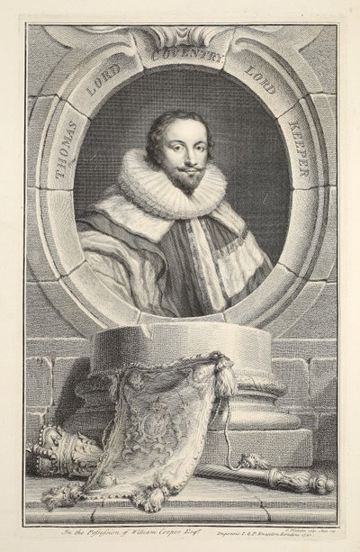 Portret van Thomas, Lord Coventry, illustratie uit 