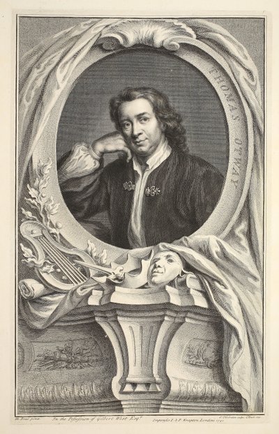 Portret van Thomas Otway, illustratie uit 
