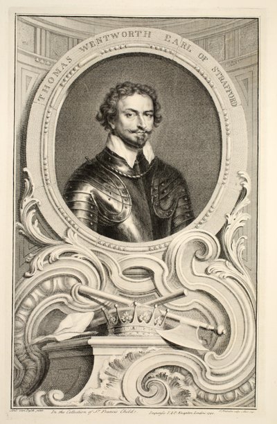Portret van Thomas Wentworth, Graaf van Stratford, illustratie uit 